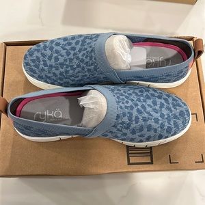 Ryka Women's Hera Fashion Slip On Sneaker - Color Citadel Blue speckled. NWT